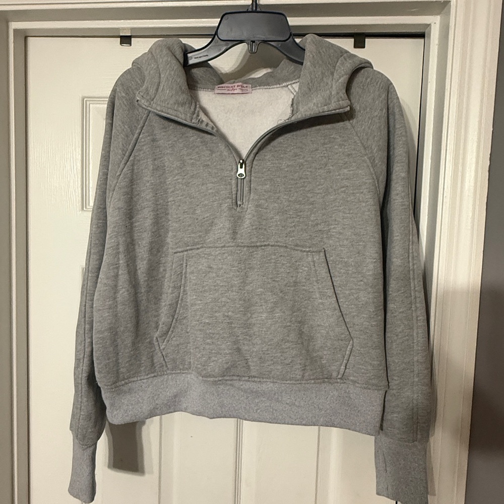 Gray Half-Zip Hoodie